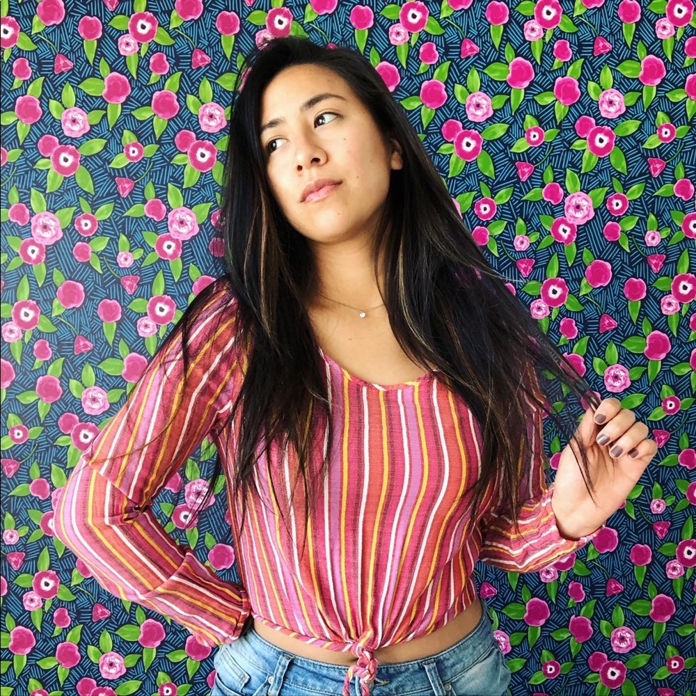 Colorful, Striped Crop